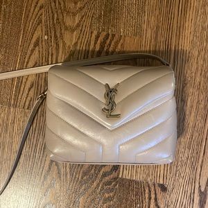 Mini LouLou Metalasse Leather Shoulder Bag - Nude